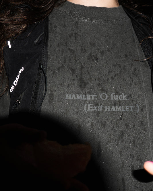 What Would Hamlet Do? Heavyweight Graphic T-Shirt – Dark Grey