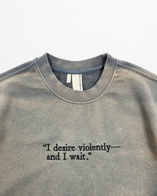 Violent Desire Graphic Sweatshirt – Dark Grey