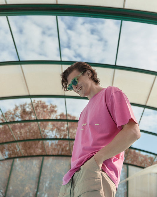 Fear of What Graphic Oversized T-Shirt – Pink
