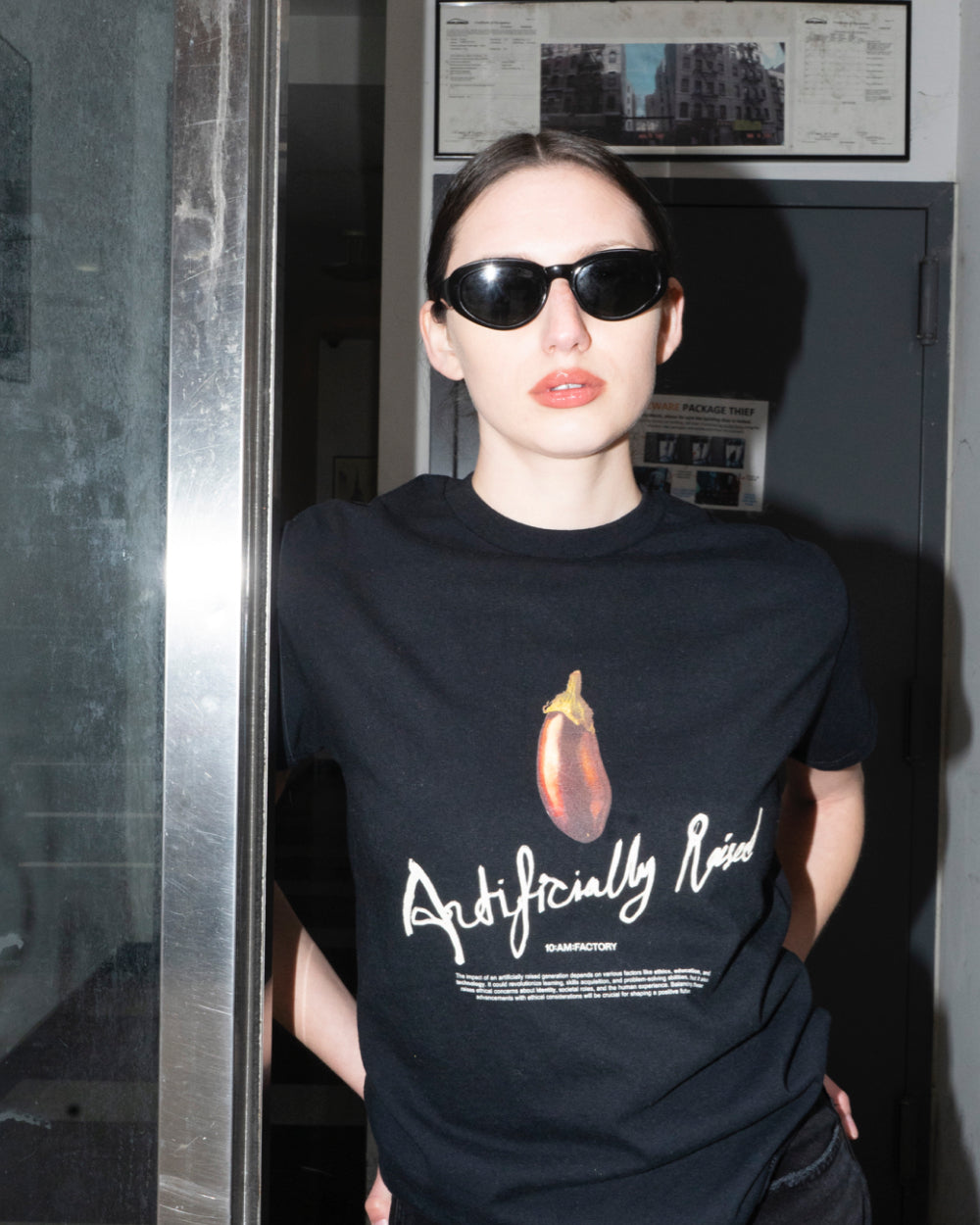 Artificially Raised Graphic T-Shirt – Black