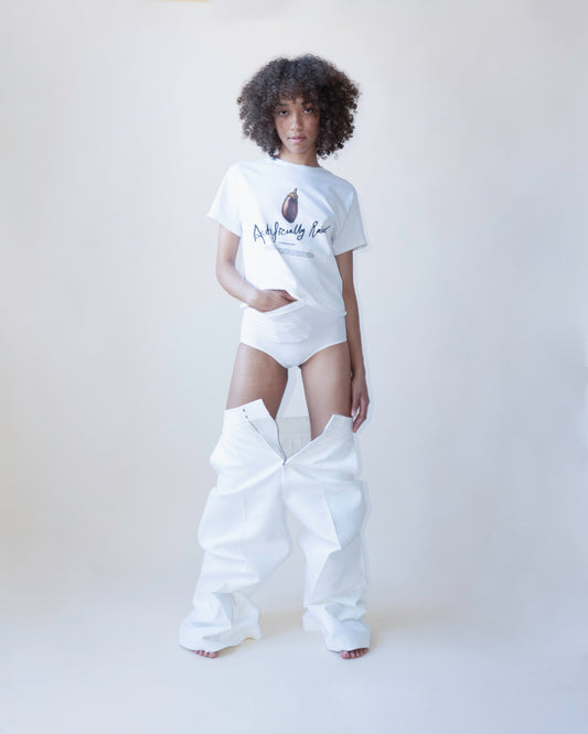 Artificially Raised Graphic T-Shirt– White