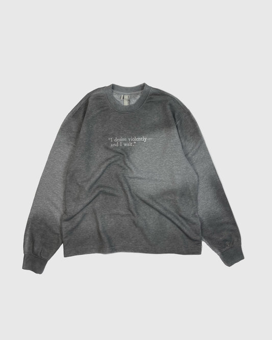 Violent Desire Graphic Sweatshirt – Ash Grey