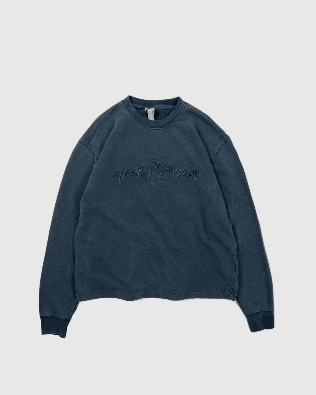 Work in Progress Graphic Sweatshirt – Washed Blue