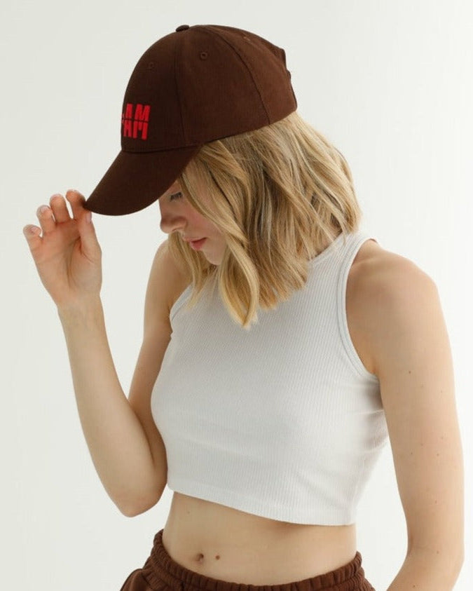 Brown Cap from 10amfactory, high-quality cotton cap for comfortable and stylish wear.